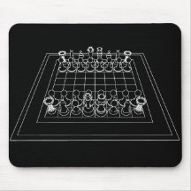 Chessboard & Chess Pieces: Mouse Pad