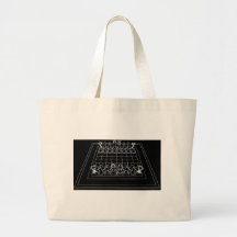 Chessboard & Chess Pieces: Tote Bags
