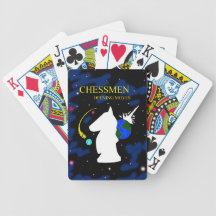 Chessmen book cover playing cards