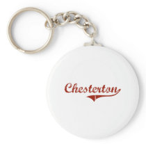 Chesterton Indiana Classic Design Keychain