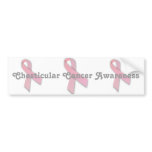 Chesticular Cancer Awareness Bumper Sticker