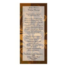 Chestnut Brown/Gold/Green Rack Card/Menu/Program