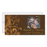 Chestnut Brown/Gold/Green Swirl Photo Card