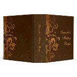 Chestnut Brown Personalized Recipe Binder binders