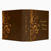 Chestnut Brown Personalized Recipe Binder