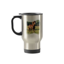 Chestnut Galloping Horse Stainless Travel Mug