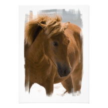 Chestnut Horse Design Invitation