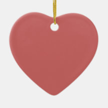 Chestnut Rose Save the Date Heart Ornament