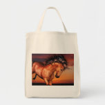 Chestnut Unicorn Grocery Tote Bag