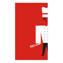 Chesty the male chef frying pan whisk culinary bus business card templates