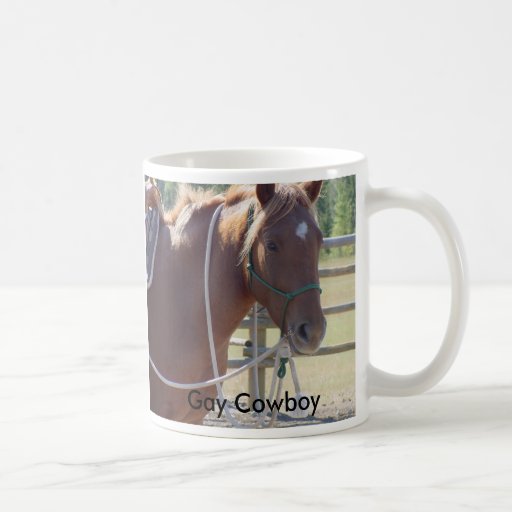 Cheval de cheval de cheval, cowboy gai tasse à café