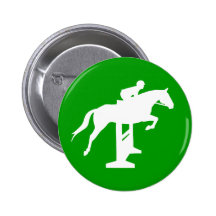 Cheval et cavalier de pullover de chasseur (blancs badges avec agrafe