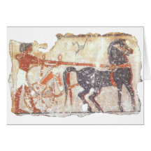 Cheval et char cartes de vœux