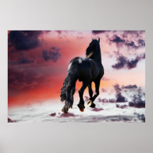 Cheval fonctionnant librement posters