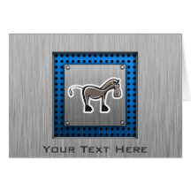 Cheval mignon ; Métal-regard Carte De Vœux