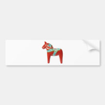 Cheval rouge de Dala de Suédois Adhésifs Pour Voiture