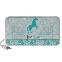 Cheval turquoise mini haut-parleurs