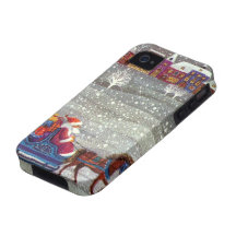 Cheval vintage du père noël un Sleigh ouvert dans  Étui iPhone 4/4S