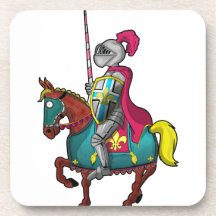 Chevalier et cheval de medievil de roi Arthur Sous-bocks