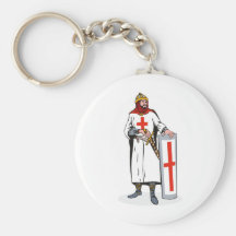 chevaliers templar avec l'épée et le bouclier porte-clefs