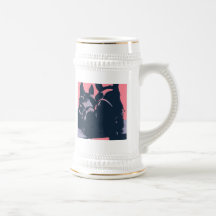 Chevaux dans l'art de bruit d'amour tasse