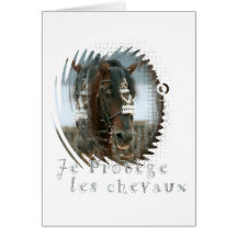 Chevaux de les de protège de Je Carte De Vœux