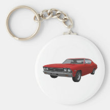 Chevelle 1968 solides solubles : Finition rouge Porte-clés
