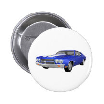 Chevelle 1970 solides solubles : Finition bleue : Badges