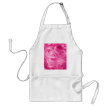 Cheveux roses bouclés tabliers