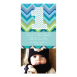 Chevron 1st Birthday Thank You Photo Card Note photo cards