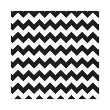 Chevron Black And White Canvas Prints