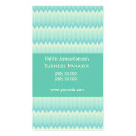 Chevron Business W/ Appointment -Sea Green Business Card Template