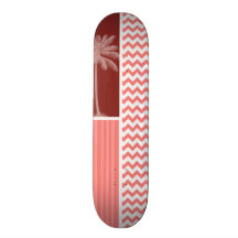 Chevron de corail tropical planche à roulette