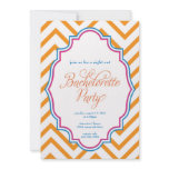 CHEVRON - Girls Night Out BACHELORETTE- Invitation