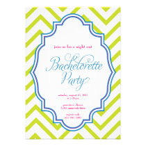 CHEVRON - Girls Night Out BACHELORETTE- Invitation invitations