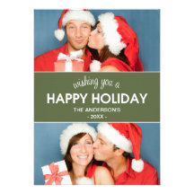 CHEVRON HOLIDAY | HOLIDAY PHOTO CARD PERSONALIZED INVITATION