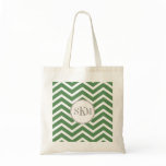 Chevron Monogram Personalized Tote Canvas Bag