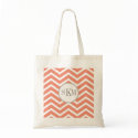 Chevron Monogram Personalized Tote bags