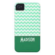Chevron Pattern; Mint Green Case-Mate iPhone 4 Case