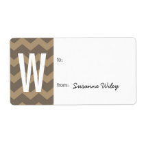Chevron pattern smoke grey to from holiday gift labels