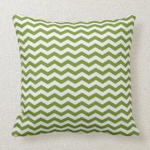 Chevron Stripe Green/ White American MOJO Pillow