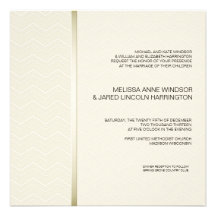 Chevron subtil Ecru sur abordable moderne en ivoir Cartons D'invitation