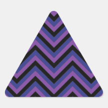 Chevron Zig Zag Purple Black and Blue Pattern Triangle Sticker
