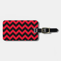 Chevrons noirs et rouges accessoires bagagerie