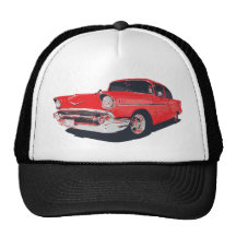 Chevy Bel Air vector illustration Mesh Hat