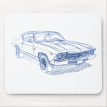 Chevy Chevelle 1969 solides solubles Tapis De Souris