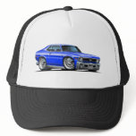 Chevy Nova Blue Car Trucker Hat