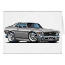 Chevy Nova Silver Car Cards