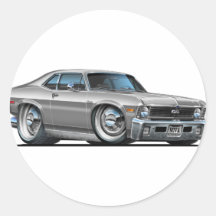 Chevy Nova Silver Car Sticker