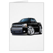 Chevy Silverado Black Extended Cab Greeting Card